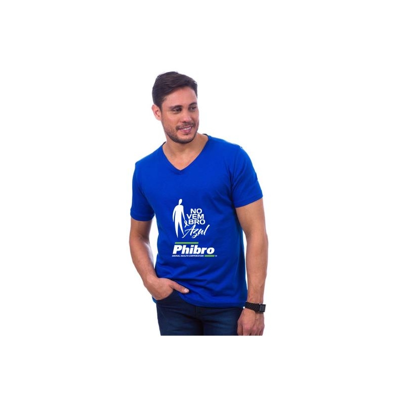 S303 - Camiseta novembro azul. Skill Brindes