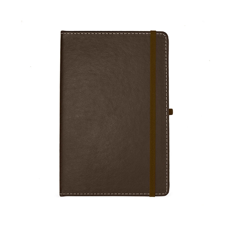 Foto Caderneta em couro sintético personalizada marrom
