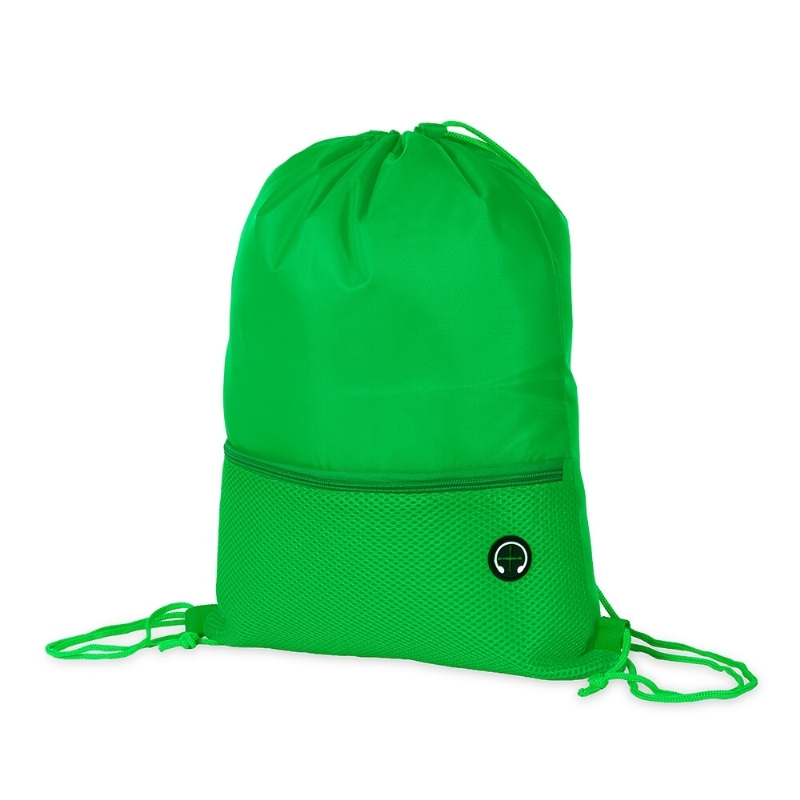 Foto Mochila Saco Com Bolso Poliéster Personalizada Verde