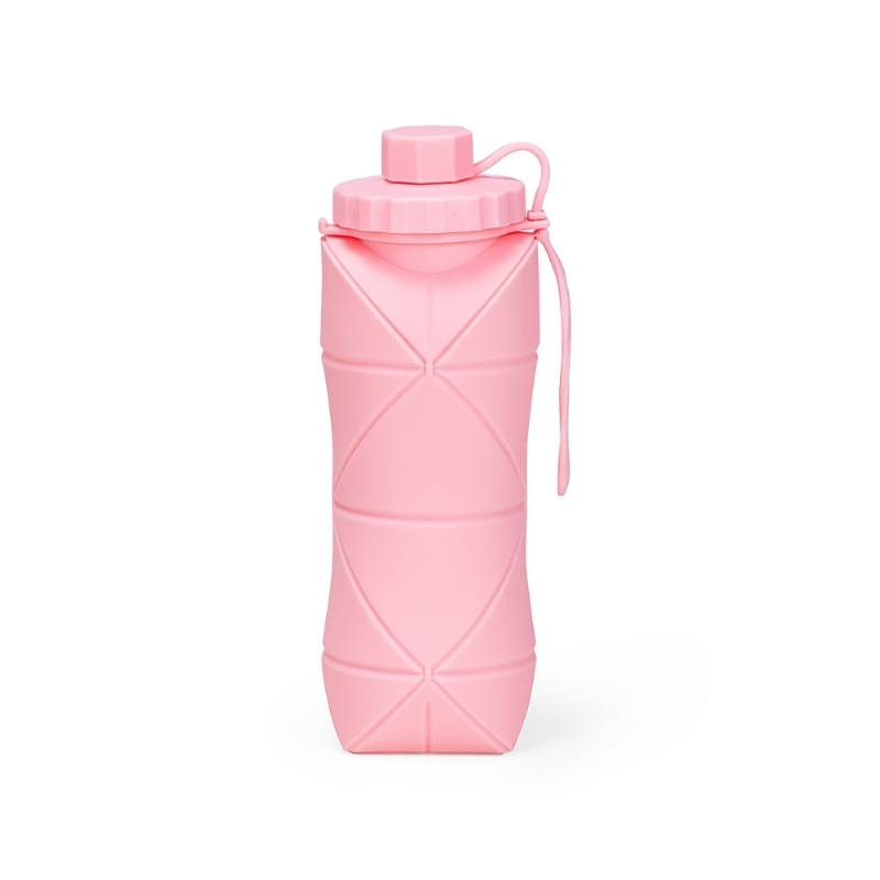 Foto Garrafa Dobrável Silicone Personalizada Rosa