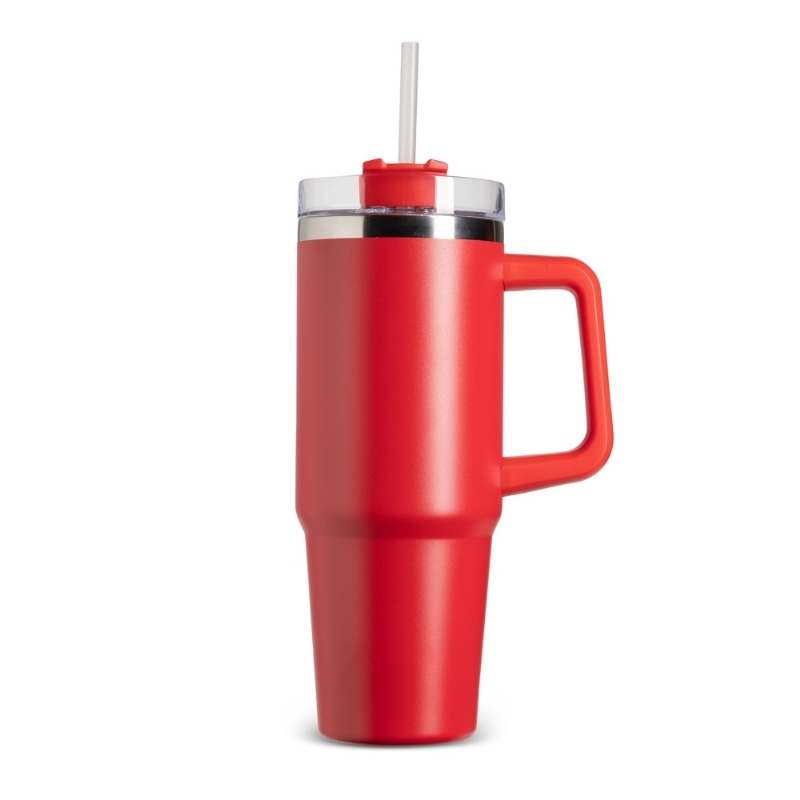 Foto Caneca Térmica Inox 900ml Personalizada Vermelha