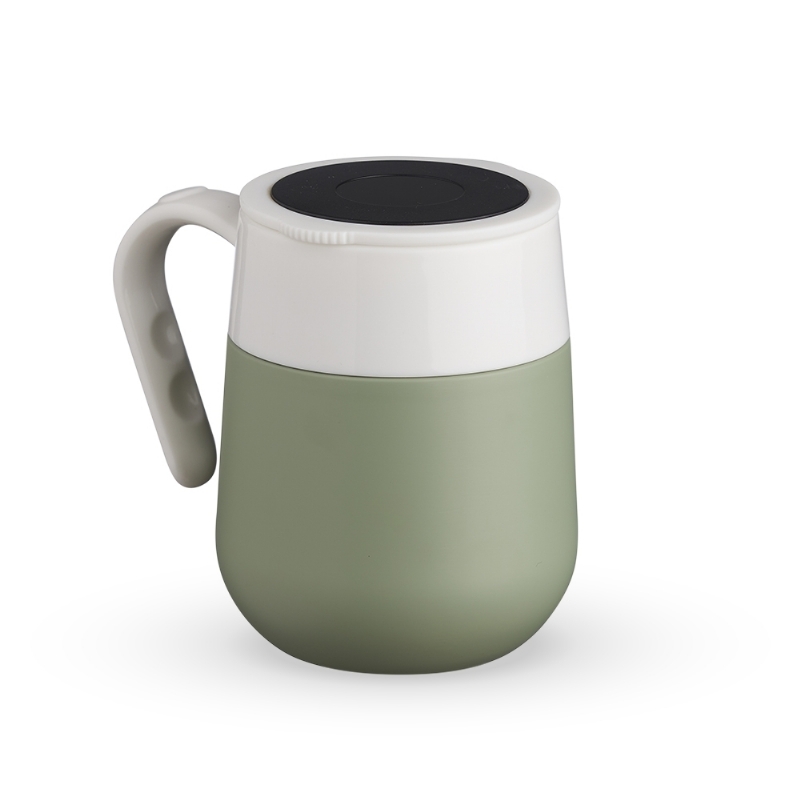 Foto Caneca Térmica Inox Display Led Personalizada Verde