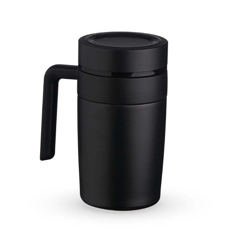 Foto Caneca Térmica Inox Display Led Personalizada Preta
