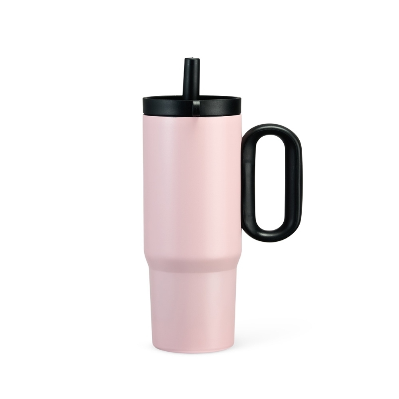 Foto Caneca Térmica Inox Personalizada Rosa