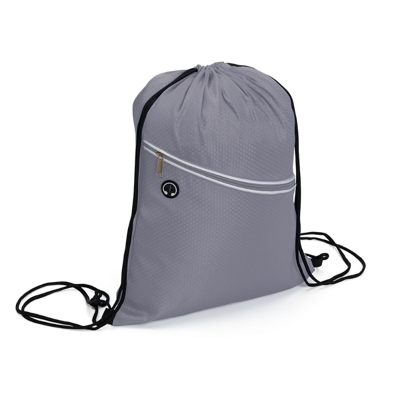 Foto Sacochila personalizada laranja cinza