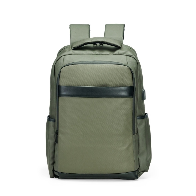 Foto Mochila Couro Sintético Personalizada Verde