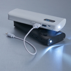 Foto Power Bank Plástico com Indicador Digital e Lanterna