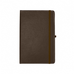 Foto Caderneta em couro sintético personalizada marrom