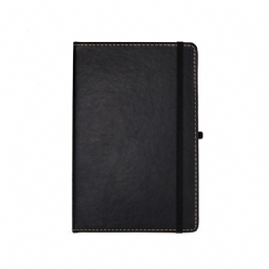Foto Caderneta personalizada em couro sintético preta