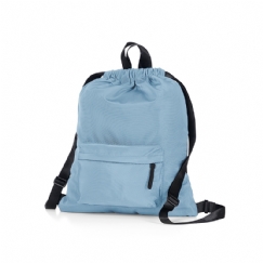 Foto Mochila saco poliéster personalizada azul