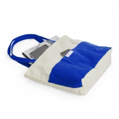 Foto Sacola de lona em algodão para brindes na cor azul