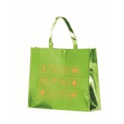 Foto Sacola Metalizada personalizada pra eventos  cor verde