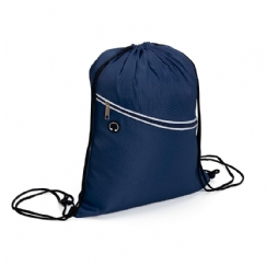 Foto Mochila saco poliéster personalizada azul marinho