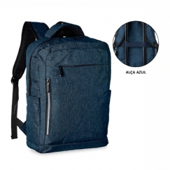 Foto Mochila Nylon Personalizada Promocional Azul