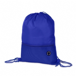 Foto Mochila Saco Com Bolso Poliéster Personalizada Azul