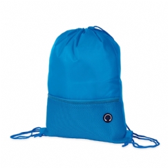 Foto Mochila Saco Com Bolso Poliéster Personalizada Azul Claro