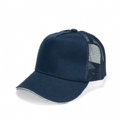 Foto Boné Aba Curva Poliéster Personalizado Azul