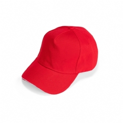 Foto Boné Poliéster Aba Curva Personalizado Vermelho
