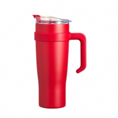 Foto Caneca Térmica Inox Personalizada Vermelha