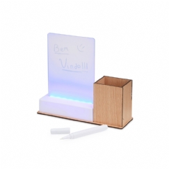 Foto Quadro Mensagens LED Porta-Caneta Personalizado