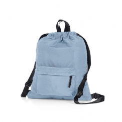 Foto Mochila saco poliéster personalizada azul