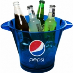 Foto S402 - Balde de gelo acrílico azul personalizado